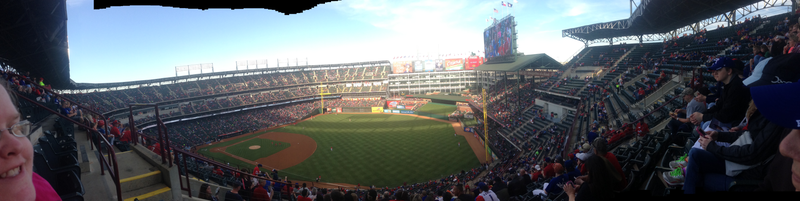 Red Sox game vs The Texas Rangers in Arlington, Texas.